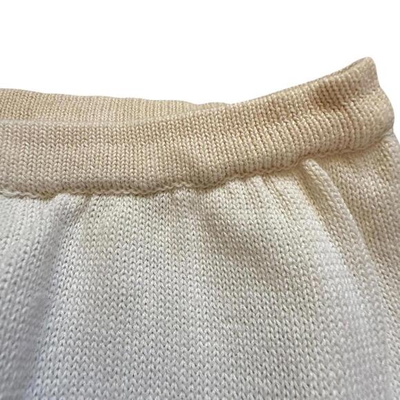 Bonnie Boerer Petite Cream Knit Skirt Metallic Accents Women’s P/S - Picture 4 of 4